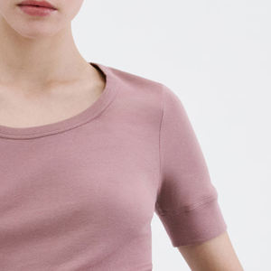 T-shirt décontracté pour femme, col rond, toucher doux, personnalisable avec logo, prix abordable - Product Image 4