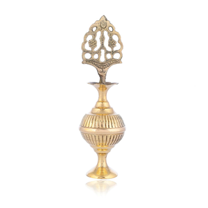 Soporte Surmedani de Latón con Acabado Antiguo para Kohl/Kajal, Contenedor con Aplicador de Latón, Cosmético Tradicional Indio - Product Image 6