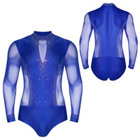 Vente en gros personnalisé Combinaisons pour hommes Stage de danse Performance Wear Patinage artistique Formation Dancewear Costume de danse latine