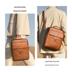 Bolsos de cuero 100% originales, bolso de hombro tipo bandolera, gran capacidad, impermeable, bolso de viaje de negocios, bolso de hombro de cuero para mujer - Product Image 2