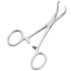 Pince à serviettes courbée manuelle BACKHAUS en acier inoxydable, instrument chirurgical de qualité supérieure, l'essentiel des instruments chirurgicaux - Product Image 1