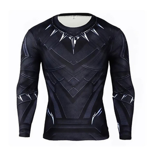 Camiseta de Compresión para Hombre, Personalizable, de Secado Rápido, con Paneles Laterales Estampados por Transferencia de Calor, en Spandex/Poliéster - Product Image 1