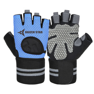 Gants de sport Daizen Star International à demi-doigts, en maille respirante, antidérapants, avec sangle de poignet réglable, pour entraînement fitness, unisexe - Product Image 6