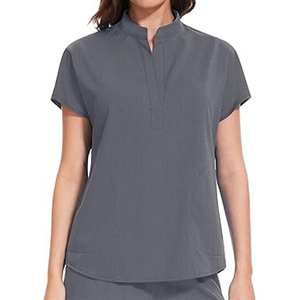 Custom Logo Hot Selling Stretch Nursing Scrub <b>Tops</b> Stylish Custom Made Hot Selling New Arrival Women Scrub <b>Tops</b> for Adult - Product Image 3