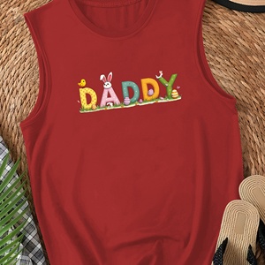 Chaleco casual para mujer con letras DADDY de temática Pascua - Product Image 3