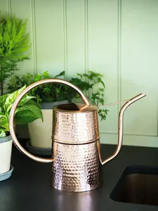 Arrosoir d'intérieur élégant en laiton de qualité supérieure, outil de jardin de luxe, arrosoir en métal fait main, arrosoir en métal artisanal - Product Image 2