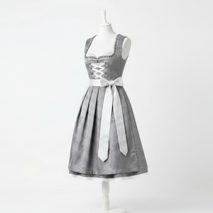 Nuevo Vestido Dirndl Alemán para el Oktoberfest, Bordado, Liso, Hasta la Rodilla, Manga Media, Personalizado, Transpirable, Informal, para Mujer - Product Image 3