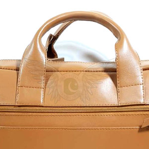 Sac pour ordinateur portable en cuir véritable pratique et léger avec design durable pour le bureau, les voyages et les documents et accessoires professionnels - Product Image 4