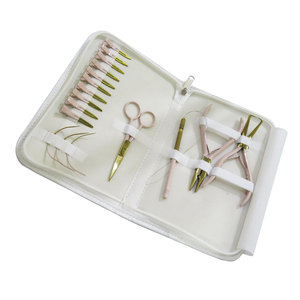 Hair Extension Application Kit with Tape Sealing Pliers Micro <b>Ring</b> Tool Hook Needle Threader <b>Clips</b> and Scissors - Product Image 1