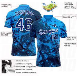 Polo de golf en polyester personnalisé par sublimation pour hommes, blanc royal, haute performance, anti-humidité, vente en gros - Product Image 3