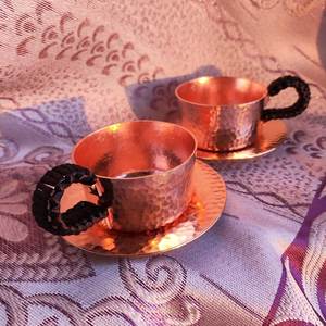 Decorative Hammered <b>Copper</b> Coffee <b>Cup</b> with Saucer Handmade Luxury Tea Mug for Kitchen Dining and Cafe Use - Product Image 5