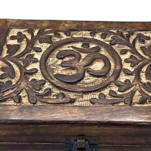 Handmade Curio Craft <b>Wooden</b> Box Engraved Rectangle Inlay Flower Design Tabletop Decoration Craft Wedding <b>Gift</b> - Product Image 4