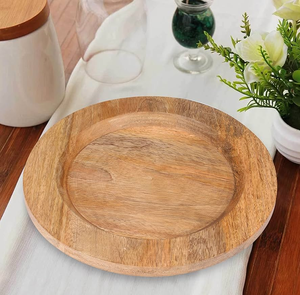 Nouvelle Arrivée Assiette de Présentation en Bois d'Acacia avec Logo Personnalisé, Nouveaux Modèles Artisanaux, Vente Chaude - Product Image 5
