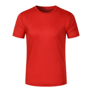 เสื้อยืดคอกลมแขนสั้นผู้ชายผ้าฝ้ายแท้ 100% สกรีนโลโก้ด้านหน้าสองสี แบบ OEM สั่งทำได้ ระบายอากาศ แห้งเร็ว เหมาะสำหรับออกกำลังกาย - Product Image 1