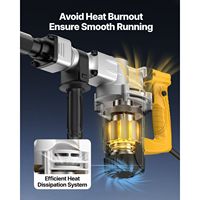 Marteau perforateur électrique 1400W SDS Max professionnel en alliage d'aluminium avec poignée pistolet, briseur de béton, perceuse de démolition 230V 3000-4000 BPM