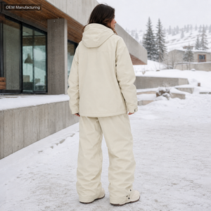 Traje de esquí personalizado al por mayor, impermeable, transpirable, elástico, con cremallera, conjunto de chaqueta y pantalones para snowboard, OEM, ODM, marca privada, invierno - Product Image 3