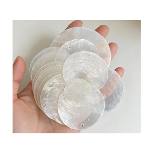 Premium Clear Capiz Seashell Round Shell Discs for Crafts <b>Wind</b> <b>Chime</b> Lampshade Decoration Bulk Supply Vietnam - Product Image 2