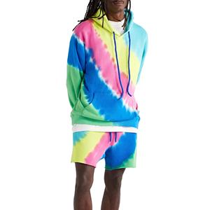 Shorts de sport tie-dye pour homme de haute qualité, vêtements décontractés d'hiver, logo personnalisé imprimé, 100% coton, style vintage, durable, séchage rapide - Product Image 2