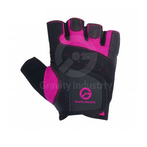 Wholesale Professional Half <b>Finger</b> Leather Weight Lifting Gloves Non-Slip Adjustable Wrist <b>Strap</b> Lace-Up Closure - Product Image 4
