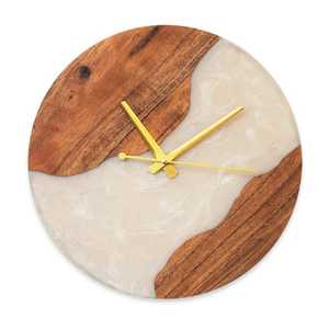 3D Blue Geode Epoxy Resin <b>Wall</b> <b>Clock</b> with Silver Mirror Numbers Luxury Agate Style Round Silent <b>Clock</b> for Living Room Art <b>Decor</b> - Product Image 5