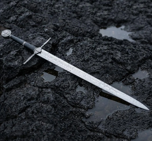 Réplique d'épée de Witcher |   Épée de cosplay Geralt de Rivia |   Épée Fantastique Antique en Acier Inoxydable Double Face Plaqué Argent |   Mur - Product Image 5