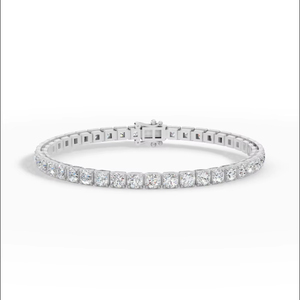 Proveedor de Pulseras de Joyería Fina OEM, Pulsera de Diamantes Cultivados en Laboratorio con Corte Redondo, Plata de Ley 925, Chapado en Oro Rosa, Venta al Por Mayor - Product Image 1