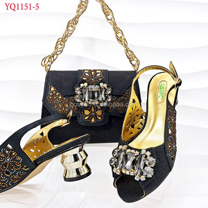 YQ1151 dernière conception italienne dames chaussures et sacs pour correspondre à l'ensemble dames <span class=keywords><strong>sandales</strong></span> à talons femmes nigérianes chaussures de mariage pompes - Product Image 6
