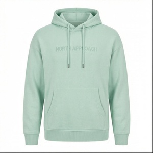 Hoodie surdimensionné élégant pour homme, design vintage délavé avec poche avant, confortable, personnalisable pour l'hiver. - Product Image 1
