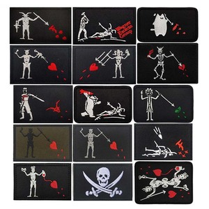Parche Táctico de Fieltro No Tejido 3D, Diseño Barba Negra Esqueleto Wagner Exorcista, Insignia con Gancho y Bucle, Bordado Personalizado - Product Image 1