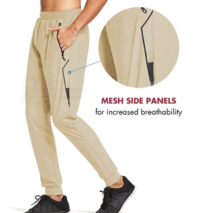 OEM Customizable Casual Running <b>Trousers</b> for <b>Men</b>-Breathable Quick Dry Eco-Friendly High Quality 100% Polyester <b>Elastic</b> Waist - Product Image 3
