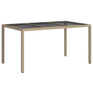 Mesa de Comedor de Jardín de Ratán Sintético Beige - Product Image 5