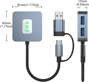 10Gbps Type C + USB 4พอร์ต USB 3.2แยกฮับ <span class=keywords><strong>Gen2</strong></span>อะแดปเตอร์10Gbps สำหรับ MacBook <span class=keywords><strong>Pro</strong></span> Air <span class=keywords><strong>iPad</strong></span> <span class=keywords><strong>Pro</strong></span> แล็ปท็อปพีซี - Product Image 6