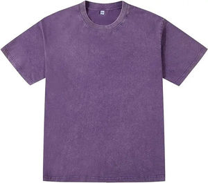 Top Quality Acid Wash T Shirts for <b>Men</b> Regular Fit Wholesale Custom O Neck Crew Neck Cheap Price Comfortable - Product Image 3