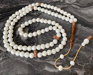 Nuevo Modelo de Alta Calidad, Tasbih de Hueso de Búfalo Blanco, Rosario de Oración con Cuentas de Hueso de Búfalo, Misbaha de Tamaño Personalizado a Bajo Precio - Product Image 1