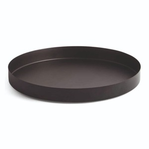 <b>Black</b> Round Metal Serving <b>Tray</b> with Handles Matte Coffee Table Decorative Platters Restaurant Luxury Food Serving <b>Trays</b> Plates - Product Image 2