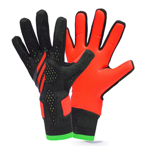 Football Goalkeeper Gloves PU <b>Full</b> Finger Non <b>Slip</b> Breathable Adjustable Wrist Strap Hook Loop Closure Unisex Silicone Printed - Product Image 4