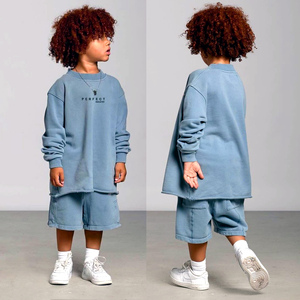 Ensembles de vêtements pour bébés de haute qualité, t-shirts et shorts pour garçons et filles, t-shirts en coton éponge pour enfants, t-shirts personnalisés, ensemble de shorts d'été - Product Image 4
