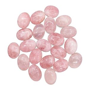 Pierre de paume en quartz rose naturel poli rose pour la guérison énergétique, la méditation et le Reiki - Vente en gros - ASY Crystal Export - Product Image 1