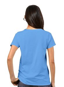 T-shirt pour femme à col en V, 100 % coton, doux pour la peau, coupe classique, élégant, décontracté, idéal pour le bureau, facile d'entretien, pour l'été et le quotidien - Product Image 2
