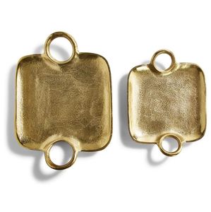Bandeja de Servir de Metal Dorado con Asas, Plato Decorativo para Postres, Bandeja para Exhibición de Joyas, para Decoración del Hogar - Product Image 4