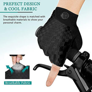 Customized Best Selling Unisex Half Finger Cycling Gloves with <b>Foam</b> <b>Padded</b> Palm Sublimated Waterproof UV Protection - Product Image 6