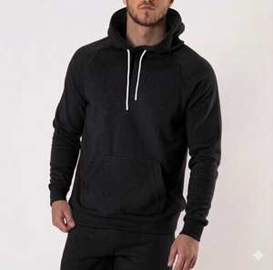 Custom-Made Men's Two-Piece Hooded Pullover Sweatshirt <b>Sweatpants</b> <b>Set</b> Custom logo 100% Cotton Knitted Fabric Hoodie <b>Set</b> - Product Image 2