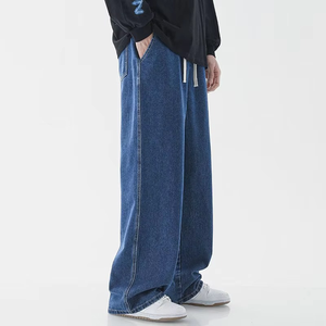Different Style Men's Pants Good <b>Material</b> Personalized Cheap Price Wide Leg Pants Oversize <b>Denim</b> Buggy Jeans - Product Image 2