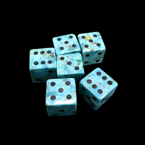 Stone African Turquoise D6 <b>Dice</b> Cube Natural Gemstone Crystal Stone D6 <b>Dice</b> Engraved Stone Custom <b>Dice</b> Sets - Product Image 5