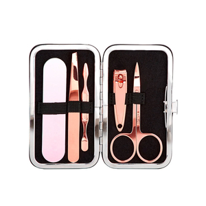 Professional High Classic Stainless Steel Manicure <b>Pedicure</b> Kit 5 1 Nail Care Tools <b>Set</b> Lightweight Comfortable Portable Case - Product Image 5