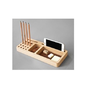Premium Natural Wood <b>Pen</b> Stand Decorative Desktop <b>Organizer</b> for Office and Study Wooden <b>Pen</b> Holder Desk Stand - Product Image 1