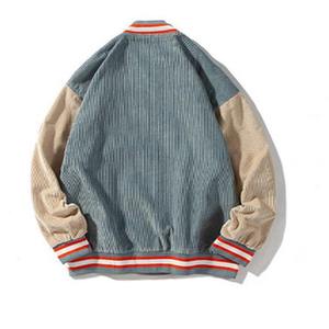 Men's Woolen Varsity Jacket Stand Collar <b>Covered</b> <b>Button</b> Closure Breathable Polyester Lining Casual Winter Outerwear Regular Fit - Product Image 2