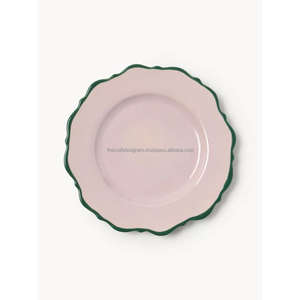 Assiette en métal à motif floral, réutilisable, résistante à la chaleur, émail, artisanat, nourriture, fruits, collations, assiette de service - Product Image 5