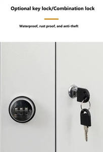 ขายส่ง ตู้ล็อกเกอร์ติดผนังสแตนเลสอเนกประสงค์ ขนาดใหญ่ ล็อคได้ แข็งแรง ทนทาน สำหรับใช้งานกลางแจ้ง ดีไซน์ทันสมัย ผลิตด้วยมือ เคลือบสีด้วยระบบพาวเวอร์โค้ท - Product Image 5