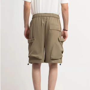 Pantalones Cortos Cargo Techwear para Hombre, Estilo Baggy, Utilitarios, Gorpcore, de Nailon, con Múltiples Bolsillos, Tácticos, Cintura Elástica, OEM Personalizados - Product Image 3